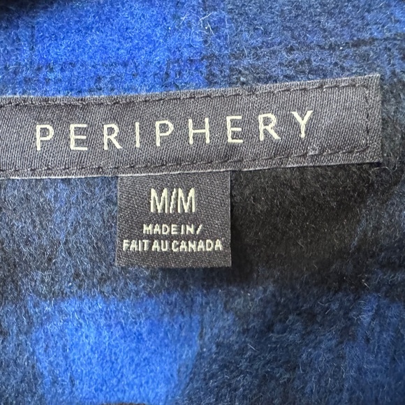 NWOT Periphery 'Easy Love Coat' in Blue/Black Check Sz. M - Picture 3 of 13